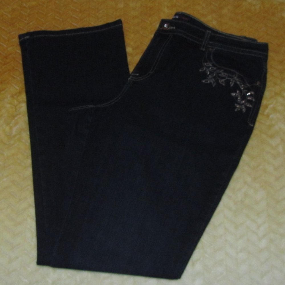 🤑 3/35.00 Women's Plus Sz 16 Curvy Modern Bootcut Stretch Jeans/Style & Co. EUC